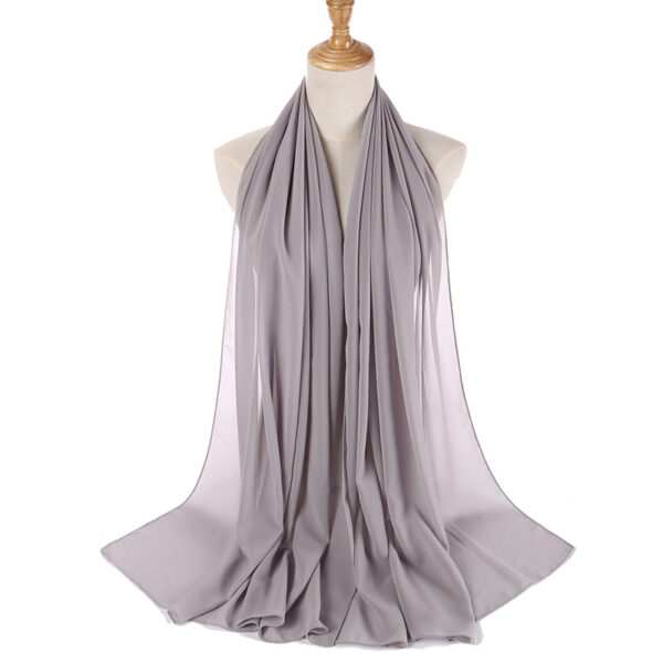 Gray Chiffon Hijab