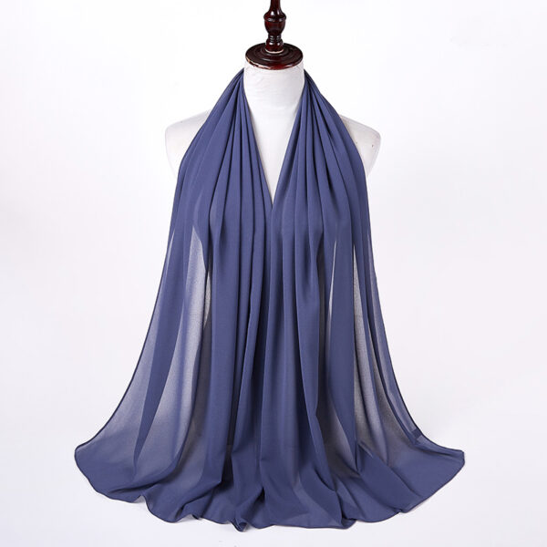 Dark Blue Chiffon Hijab