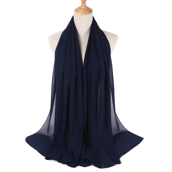 Navy Blue Chiffon Hijab