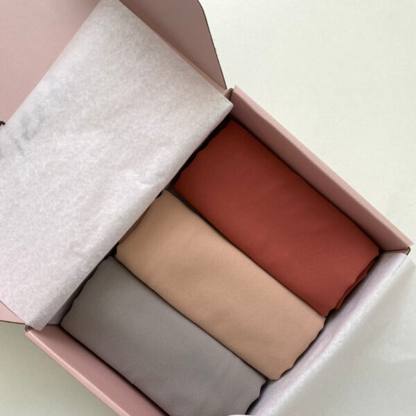 3 Colors Chiffon Hijab Box